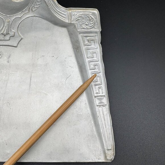 Antique Aluminum Silent Butler Crumb Catcher Tray with Scraper Vintage - Picture 12 of 16